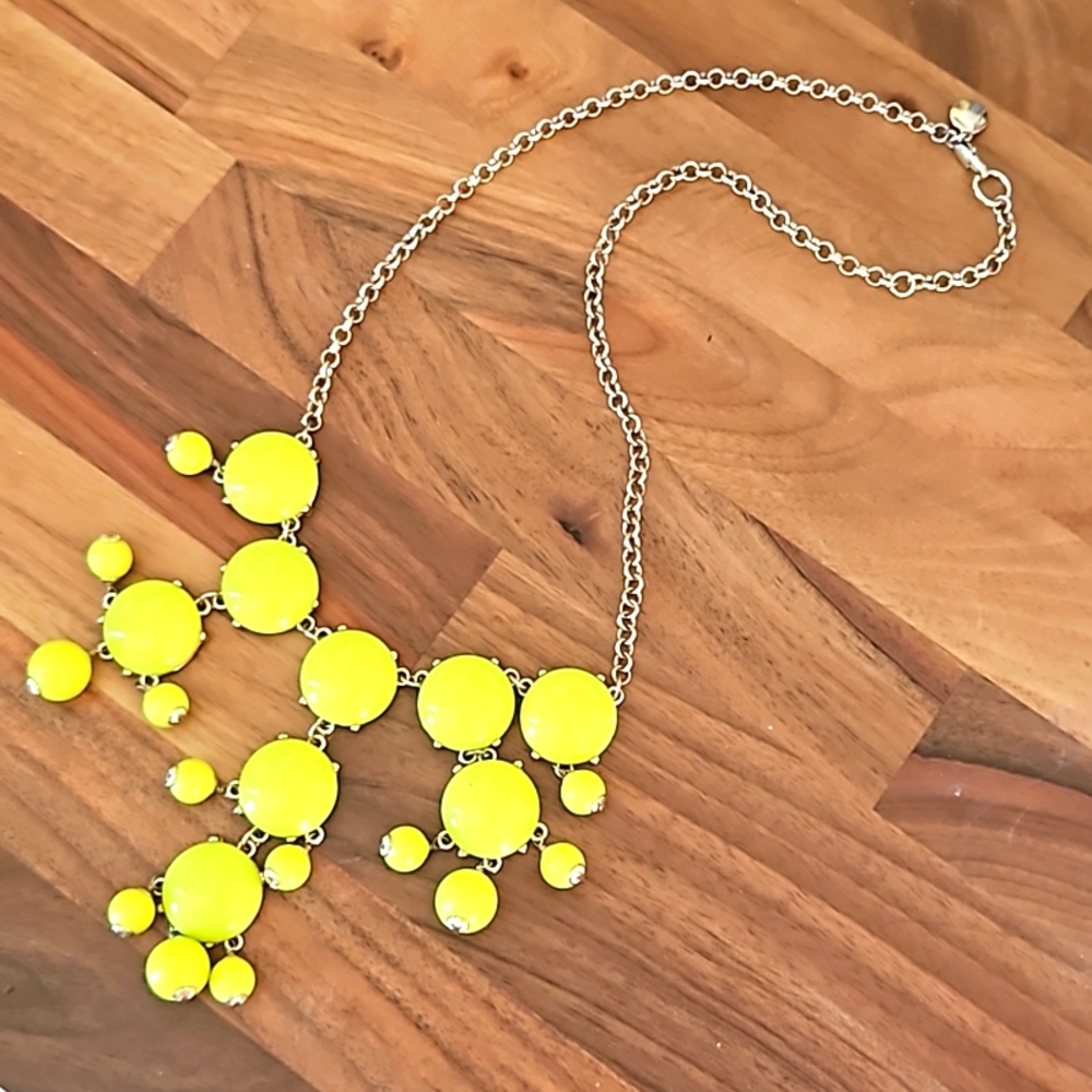 J. Crew Yellow Bubble Necklace